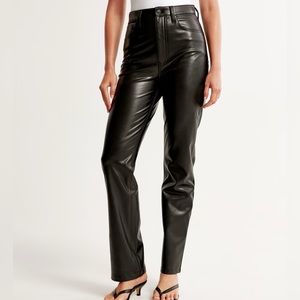 Abercrombie Vegan Leather 90s Straight Pant